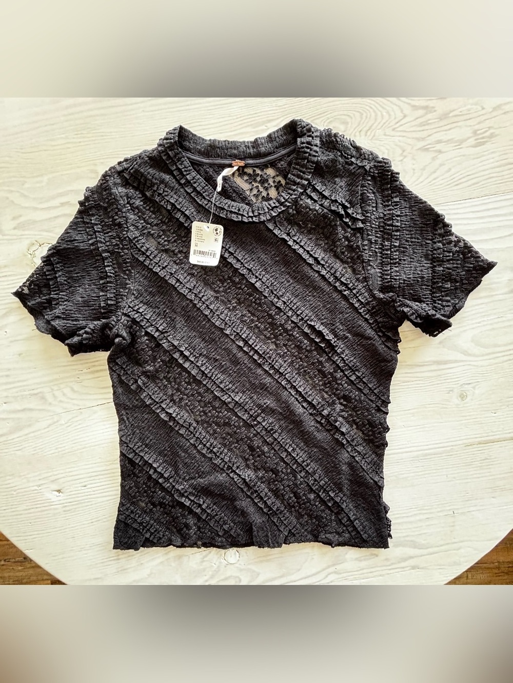 Free People Lace Tee Size Medium